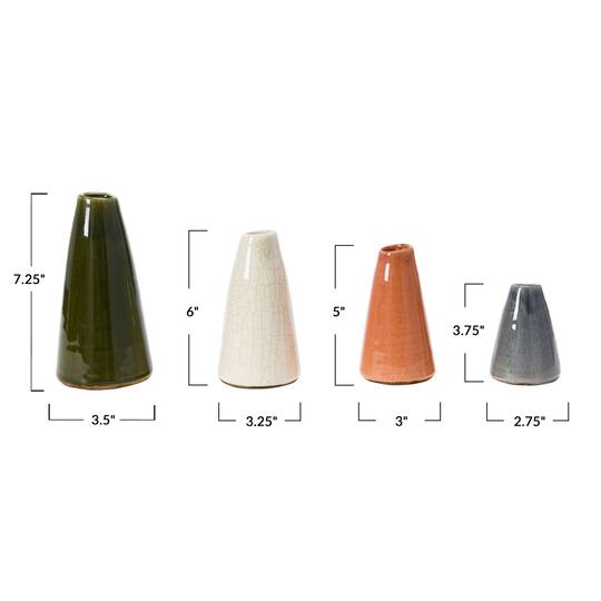 Hello Honey® Decorative Conical Stoneware Vase Set